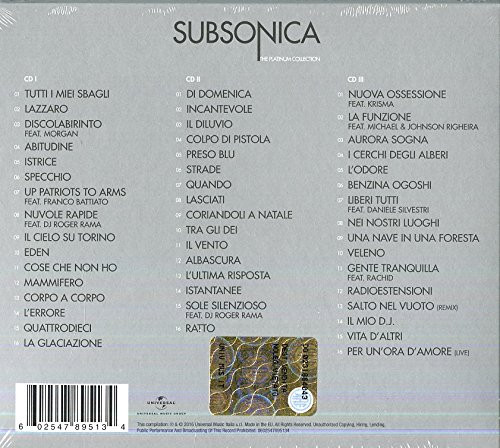 Subsonica - The Platinum Collection | Universal (0602547895134) - 2 Subsonica - The Platinum Collection | Universal (0602547895134) - 2