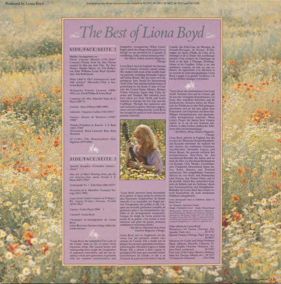 Liona Boyd - The Best Of Liona Boyd | CBS (FM 37788) - 2 Liona Boyd - The Best Of Liona Boyd | CBS (FM 37788) - 2