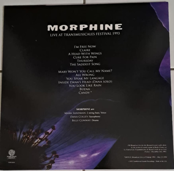 Morphine - Live At Transmusicales Festival 1993 | Tumbleweed Assault Recordings (TBWA044) - 2 Morphine - Live At Transmusicales Festival 1993 | Tumbleweed Assault Recordings (TBWA044) - 2