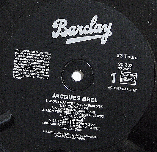 Jacques Brel - 2 - La Chanson Des Vieux Amants | Barclay (90 262) - 4