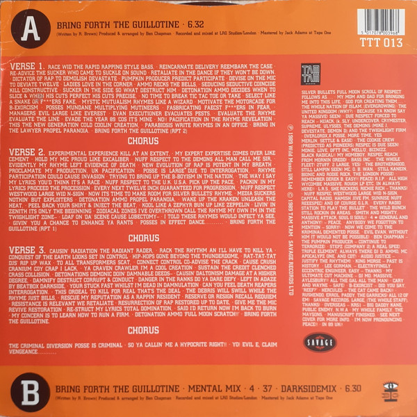 Silver Bullet - Bring Forth The Guillotine | Tam Tam Records (TTT 013)