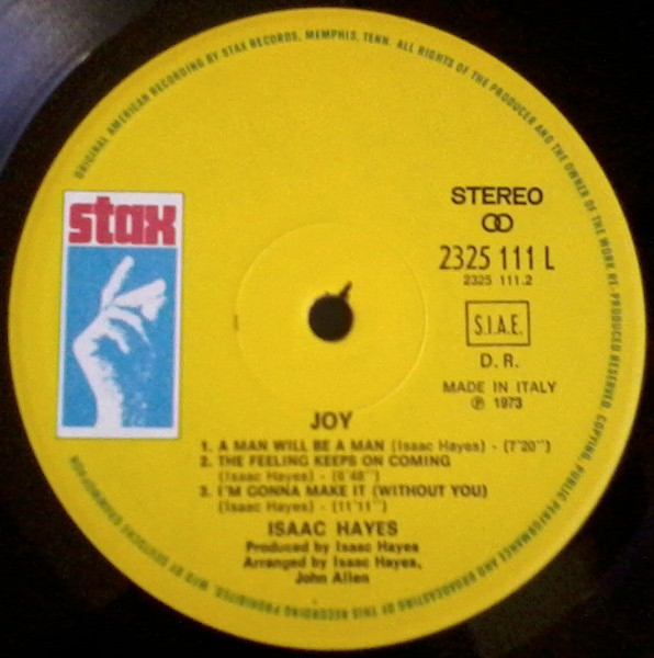Isaac Hayes - Joy | Stax (2325 111 L) - 3 Isaac Hayes - Joy | Stax (2325 111 L) - 3