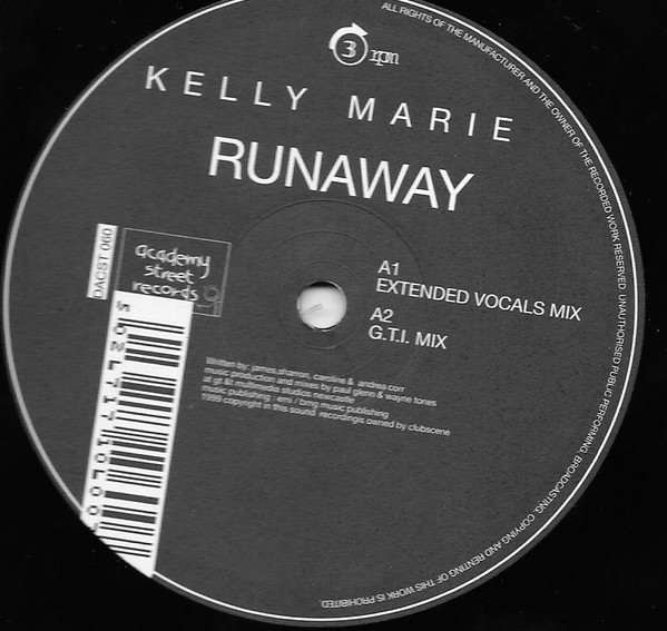 Kelly Marie - Runaway / Millennium | Academy Street Records (DACST 060) - main