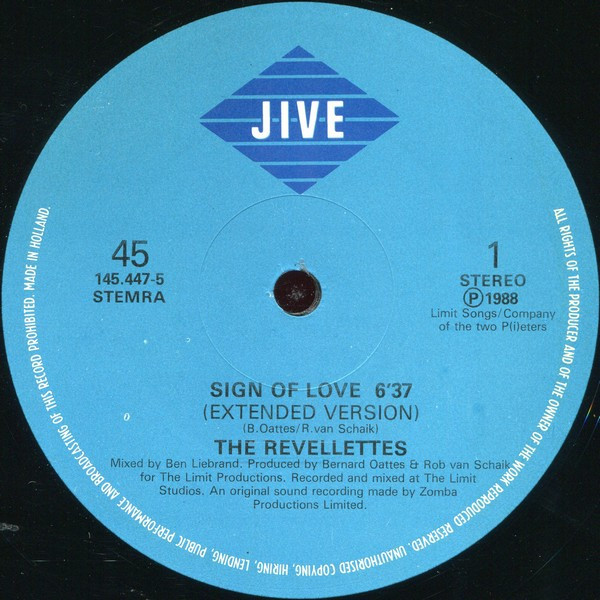 The Revellettes - Sign Of Love | Jive (145.447-5) - 3