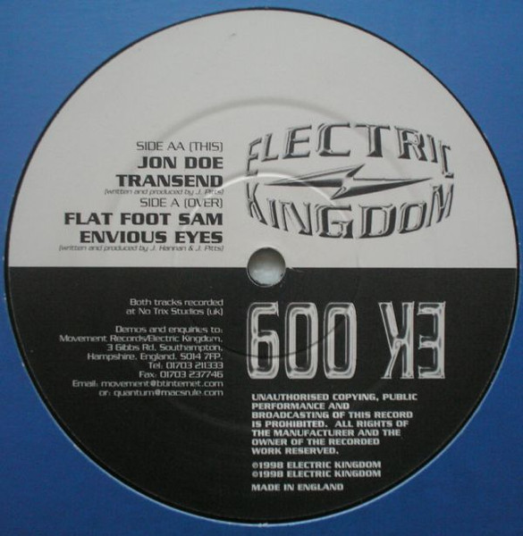 Flatfoot Sam / Jon Doe - Envious Eyes / Transend | Electric Kingdom (EK 009)