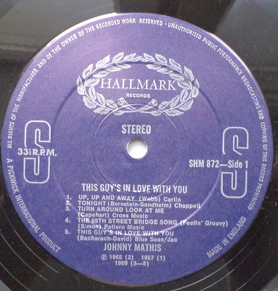 Johnny Mathis - This Guy's In Love With You | Hallmark Records (SHM 872) - 3 Johnny Mathis - This Guy's In Love With You | Hallmark Records (SHM 872) - 3