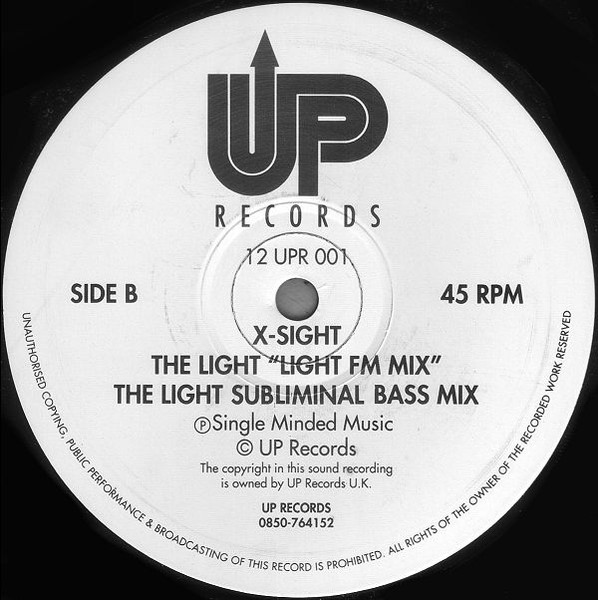 X-Sight - The Light | Up Records (12 UPR 001) - 2 X-Sight - The Light | Up Records (12 UPR 001) - 2
