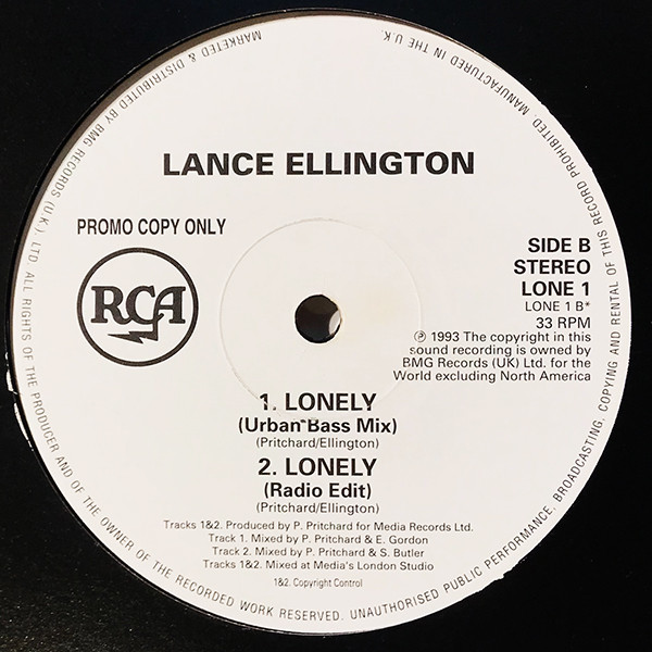 Lance Ellington - Lonely | RCA (LONE 1) - 2 Lance Ellington - Lonely | RCA (LONE 1) - 2