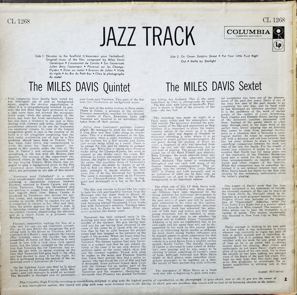 Miles Davis - Jazz Track | Columbia (CL 1268) - 2