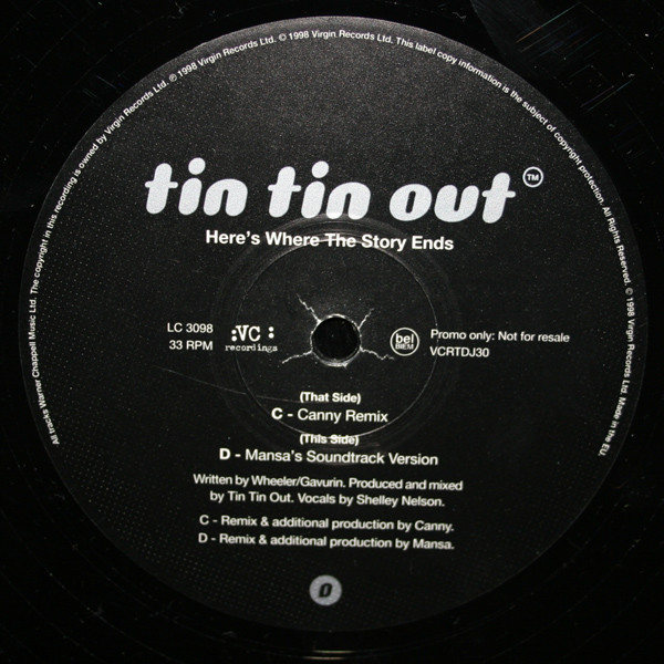 Tin Tin Out Featuring Shelley Nelson - Here's Where The Story Ends | VC Recordings (VCRTDJ30)