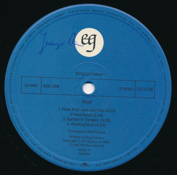 King Crimson - Beat | EG (2311 156) - 3