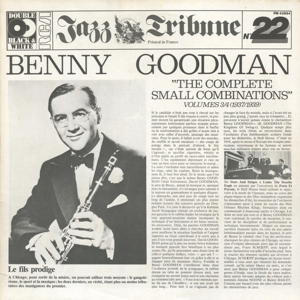 Benny Goodman - "The Complete Small Combinations" Volumes 3/4 (1937/1939) | RCA (PM43684) Benny Goodman - "The Complete Small Combinations" Volumes 3/4 (1937/1939) | RCA (PM43684)