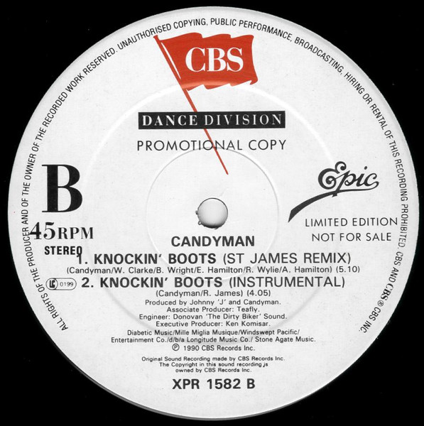 Candyman - Knockin' Boots | CBS Dance Division (XPR 1582) - 4