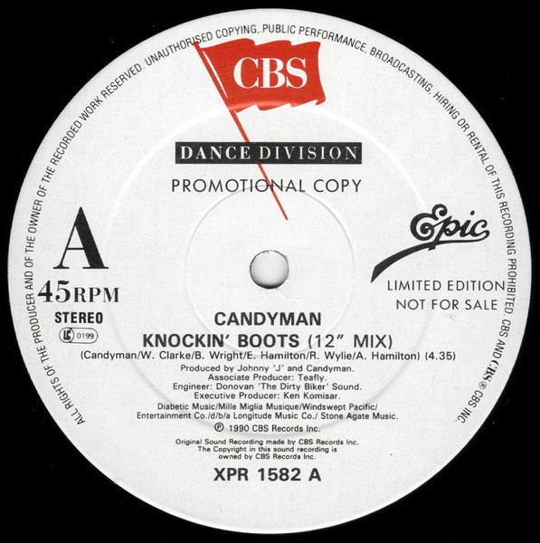 Candyman - Knockin' Boots | CBS Dance Division (XPR 1582) - 3