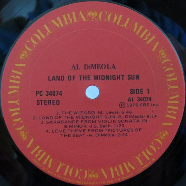 Al Di Meola - Land Of The Midnight Sun | Columbia (PC 34074) - 3 Al Di Meola - Land Of The Midnight Sun | Columbia (PC 34074) - 3