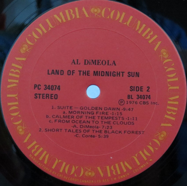 Al Di Meola - Land Of The Midnight Sun | Columbia (PC 34074) - 4 Al Di Meola - Land Of The Midnight Sun | Columbia (PC 34074) - 4