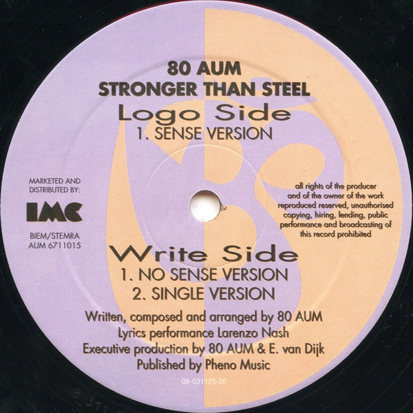 80 Aum - Stronger Than Steel | 80 Aum Records (AUM 6711015) - 3