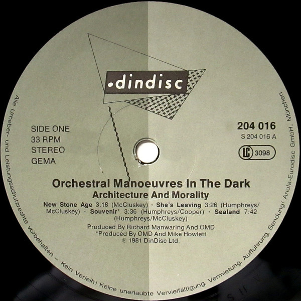Orchestral Manoeuvres In The Dark - Architecture & Morality | Dindisc (204 016) - 3