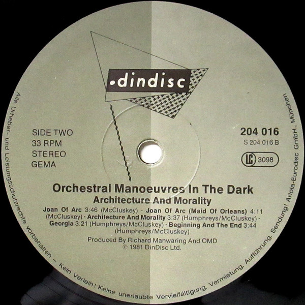 Orchestral Manoeuvres In The Dark - Architecture & Morality | Dindisc (204 016) - 4