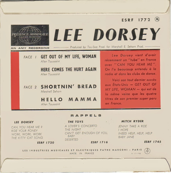 Lee Dorsey - Get Out Of My Life Woman | Columbia (ESRF 1772) - 2 Lee Dorsey - Get Out Of My Life Woman | Columbia (ESRF 1772) - 2