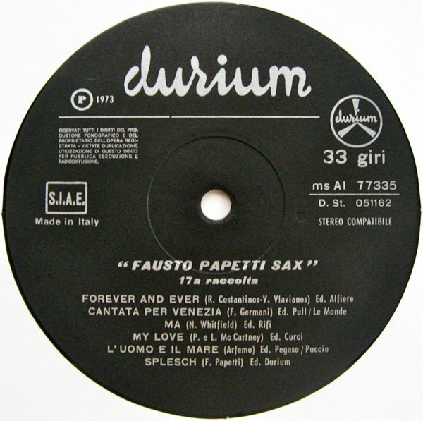 Fausto Papetti - 17a Raccolta | Durium (ms AI 77335) - 4 Fausto Papetti - 17a Raccolta | Durium (ms AI 77335) - 4