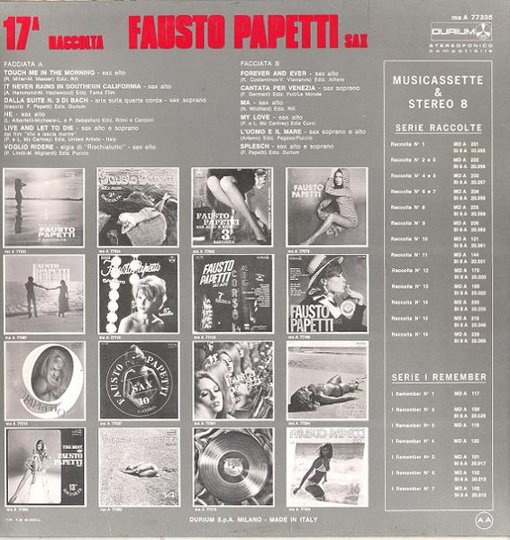 Fausto Papetti - 17a Raccolta | Durium (ms AI 77335) - 2 Fausto Papetti - 17a Raccolta | Durium (ms AI 77335) - 2