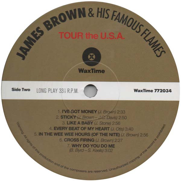 James Brown & The Famous Flames - Tour The U.S.A. | WaxTime (772034) - 4 James Brown & The Famous Flames - Tour The U.S.A. | WaxTime (772034) - 4
