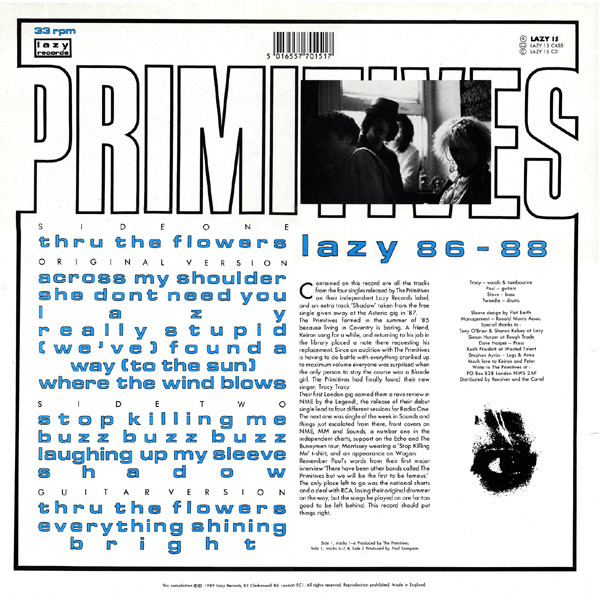 The Primitives - Lazy 86 - 88 | Lazy Records (LAZY 15) - 2