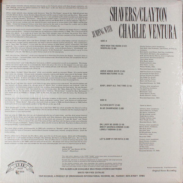 Charlie Ventura - Jumping With Ventura | Trip (TLP-5536) - 2 Charlie Ventura - Jumping With Ventura | Trip (TLP-5536) - 2