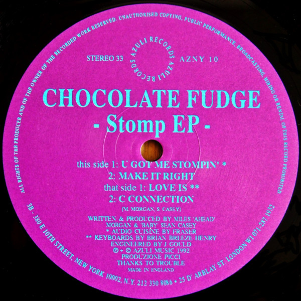 Chocolate Fudge - Stomp EP | Azuli Records (AZNY 10)