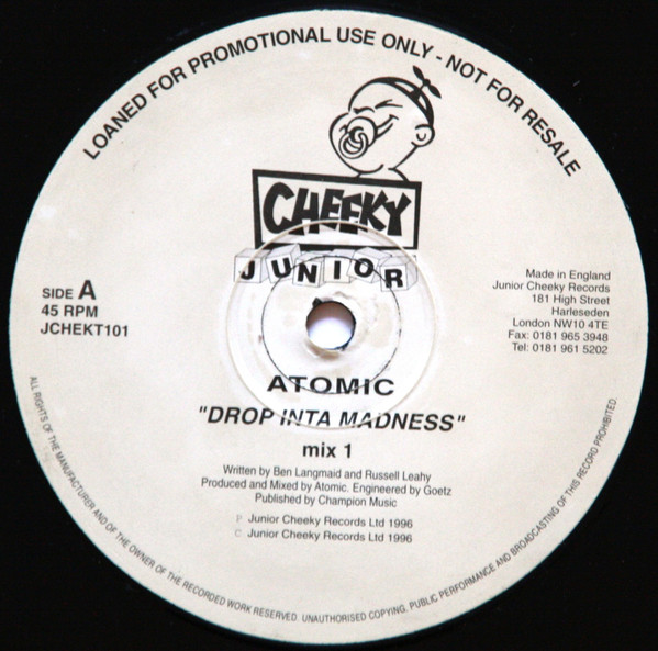 Atomic - Drop Inta Madness | Junior Cheeky Records (JCHEKT101)