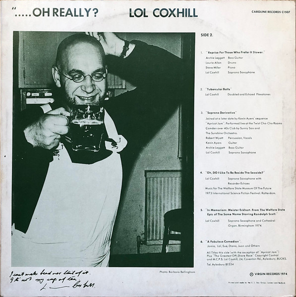 Steve Miller / Lol Coxhill - "The Story So Far..." "...Oh Really?" | Caroline Records (C1507) - 2