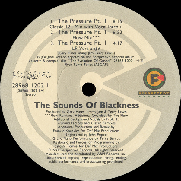 Sounds Of Blackness - The Pressure (Pt. 1) | Perspective Records (28968 1202 1) - 3