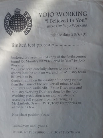 YoJo Working - I Believed In You | Sound Of Ministry (SOMT 012) - main YoJo Working - I Believed In You | Sound Of Ministry (SOMT 012) - main