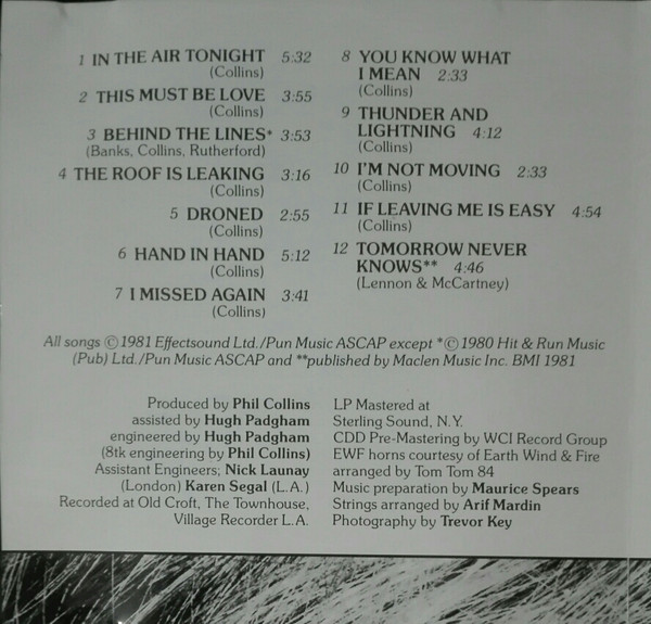 Phil Collins - Face Value | Corriere Della Sera (none) - 2