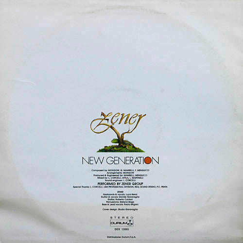 Zener - New Generation | Durium (DEX 13065) - 2