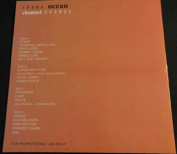 Frank Ocean - channel ORANGE | Not On Label (Frank Ocean) (24563) - 2
