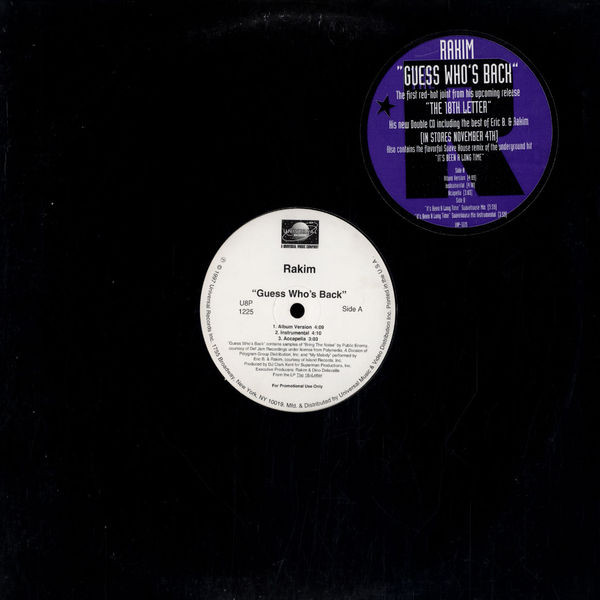 Rakim - Guess Who's Back | Universal Records (U8P-1225) - 3
