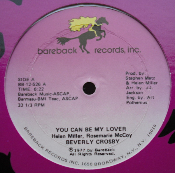 Beverly Crosby - You Can Be My Lover | Bareback Records, Inc. (BB-12-526)