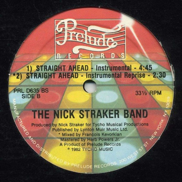 The Nick Straker Band - Straight Ahead | Prelude Records (PRL D635) - 2
