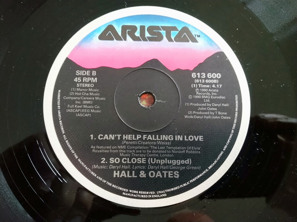 Daryl Hall & John Oates - So Close | Arista (613 600) - 3