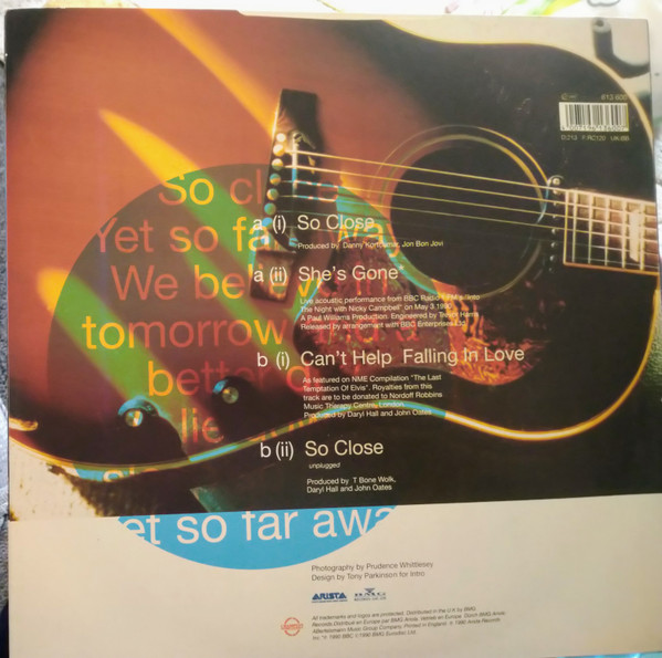 Daryl Hall & John Oates - So Close | Arista (613 600) - 2