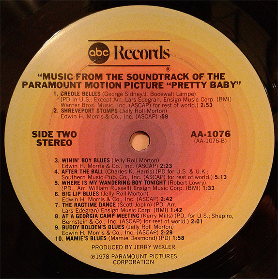 Various - Pretty Baby (Music From The Soundtrack Of The Paramount Motion Picture) | ABC Records (AA 1076) - 4