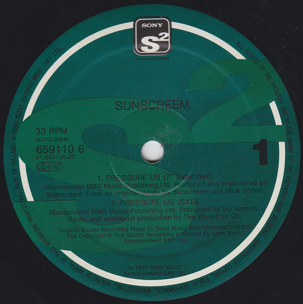Sunscreem - Pressure US | Sony Soho Square (659110 6) - 3 Sunscreem - Pressure US | Sony Soho Square (659110 6) - 3