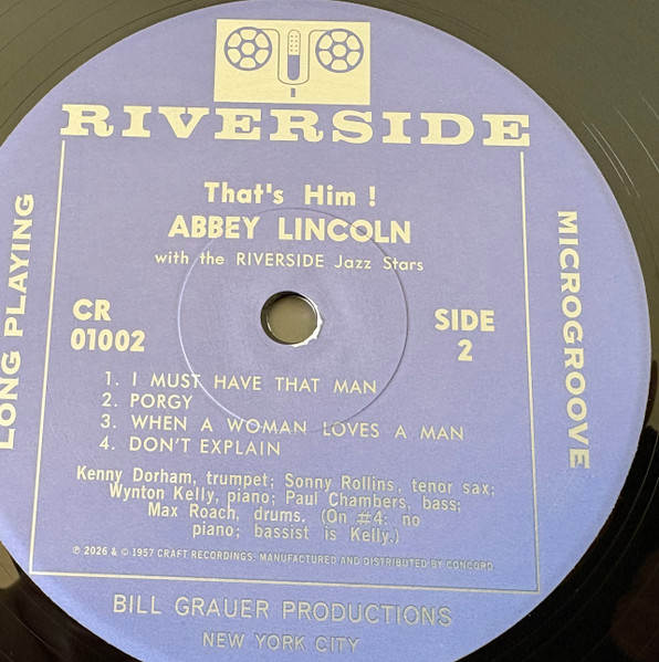 Abbey Lincoln With The Riverside Jazz Stars - That's Him! | Craft Recordings (CR01002) - 3