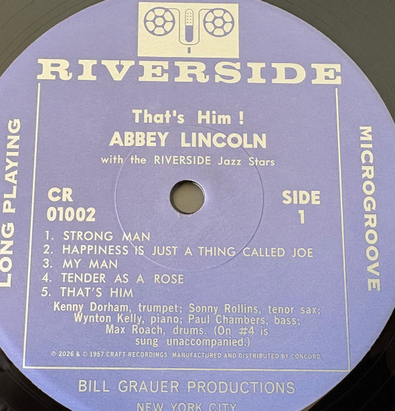 Abbey Lincoln With The Riverside Jazz Stars - That's Him! | Craft Recordings (CR01002) - 2