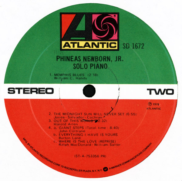 Phineas Newborn Jr. - Solo Piano | Atlantic (SD 1672) - 4