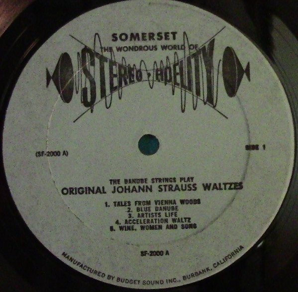 Johann Strauss Jr. : The Danube Strings - Original Johann Strauss Waltzes | Stereo-Fidelity (SF-2000) - 3