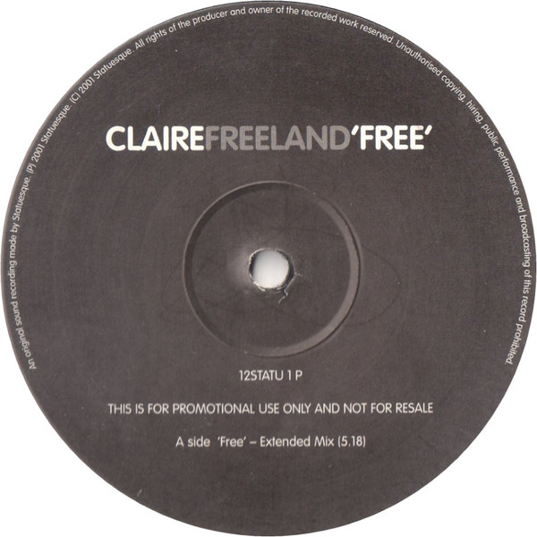Claire Freeland - Free | Statuesque Music (12 STATU 1 P) - main