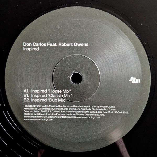 Don Carlos Feat. Robert Owens - Inspired | Seasons Limited (SL-128) Don Carlos Feat. Robert Owens - Inspired | Seasons Limited (SL-128)